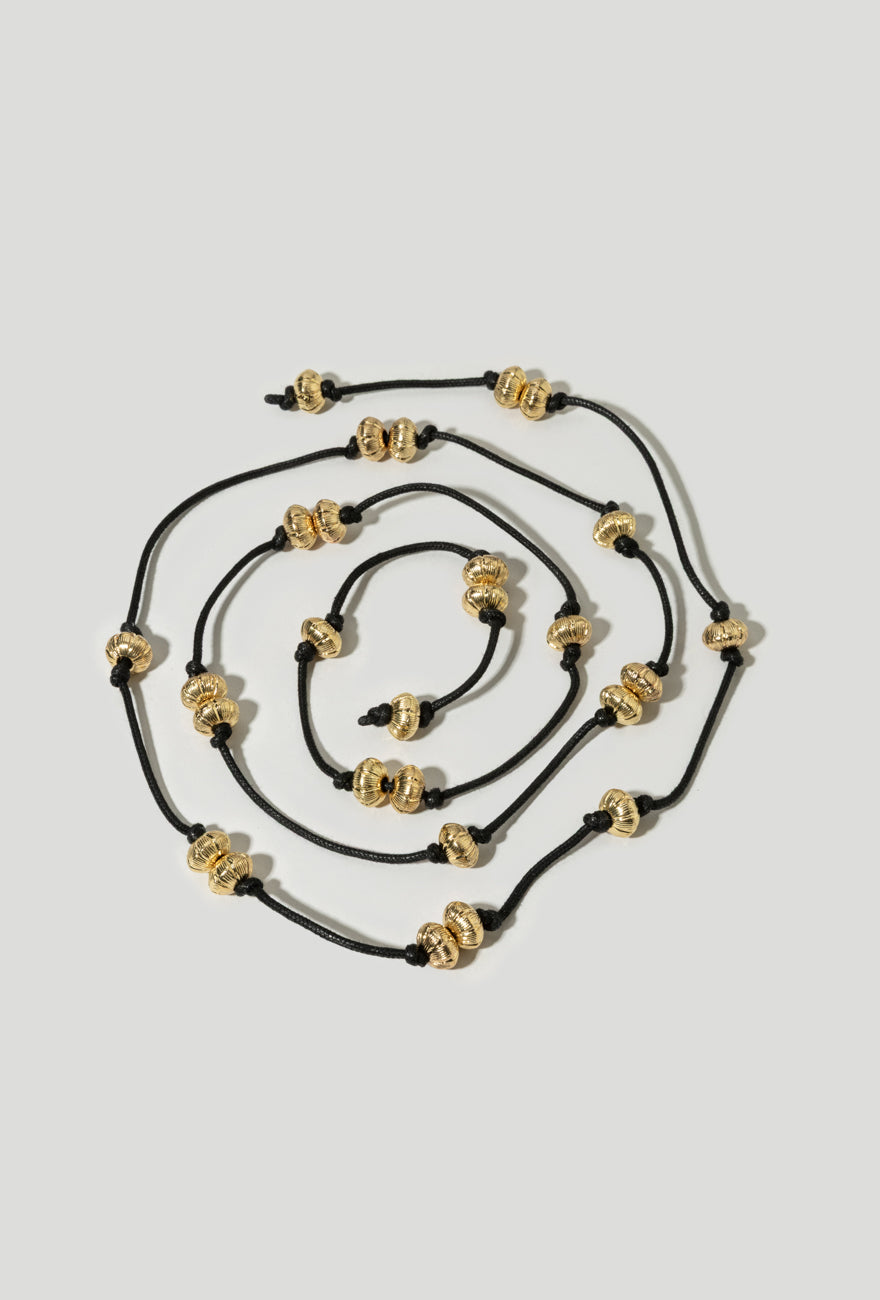 Vintage Beaded Belt Gold