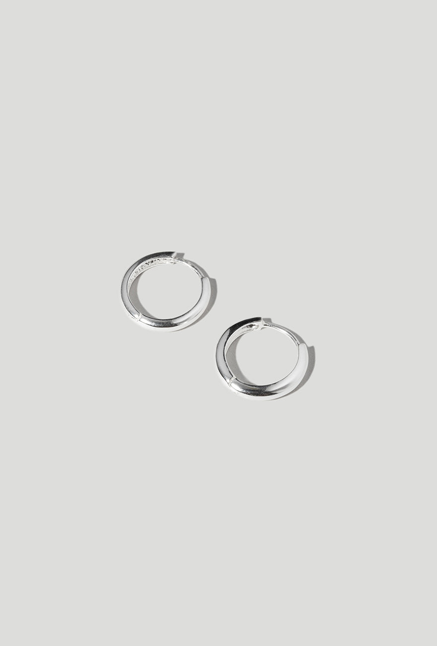 Medium Hoop Earrings Sterling Silver