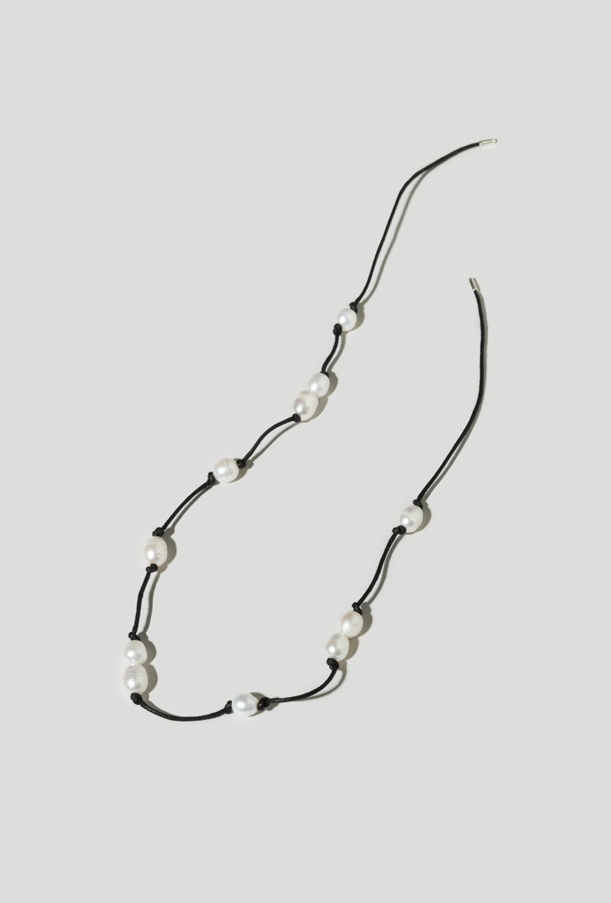 Knotted Pearl Necklace