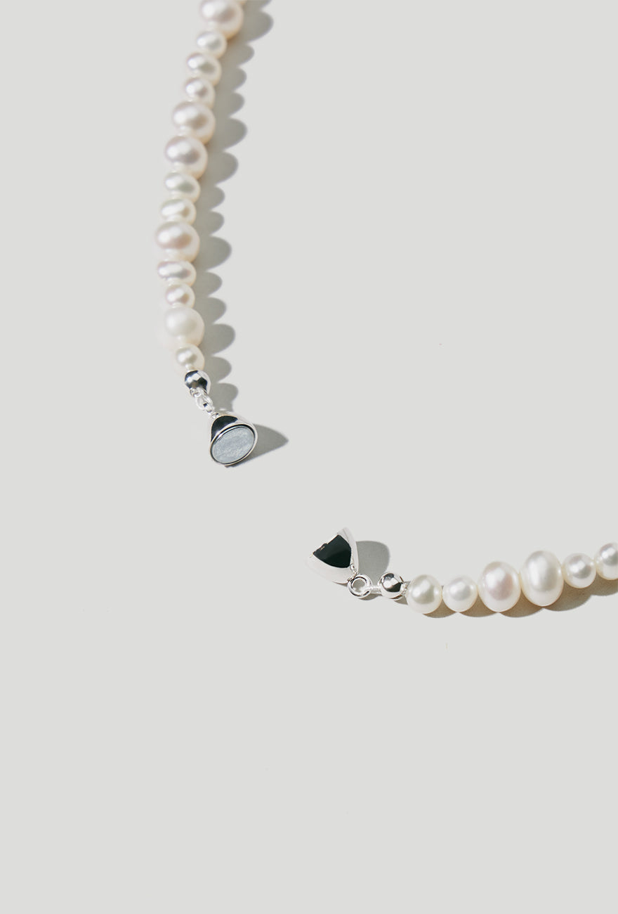 UNOde50 Women's Leather & Silver Choker Necklace With Pearl – Handcrafted Spanish Jewelry
