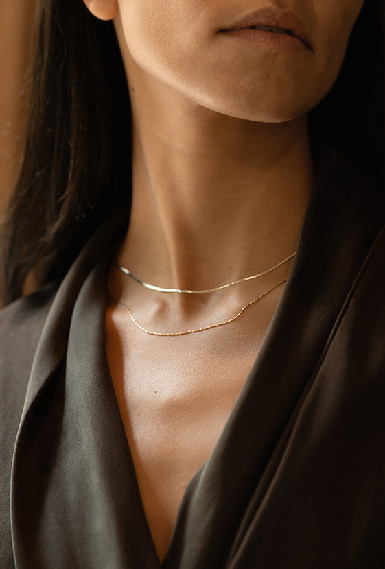 Ciel Necklace | Layered Double Chain Necklace