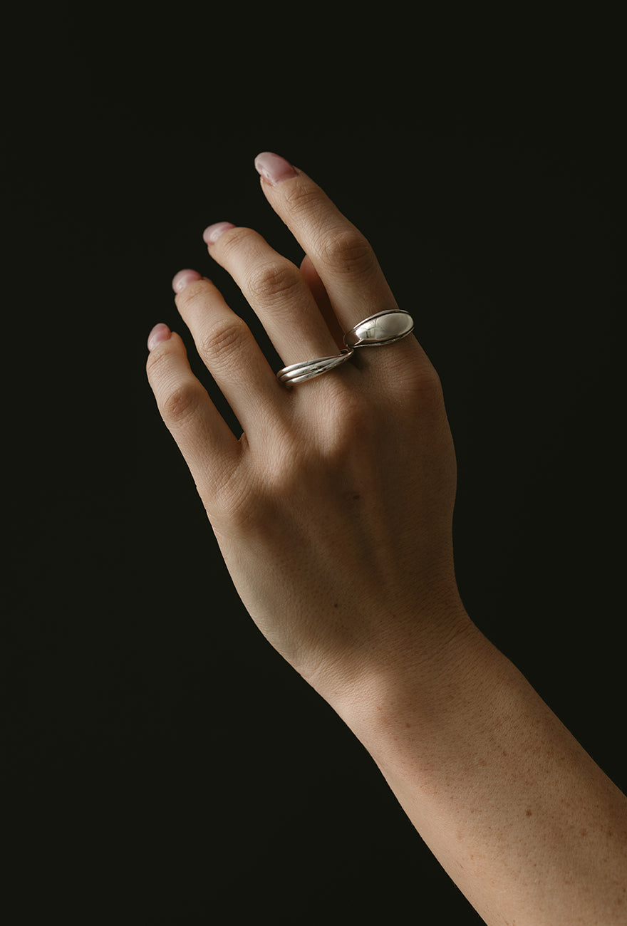 Outlined Domed Ring