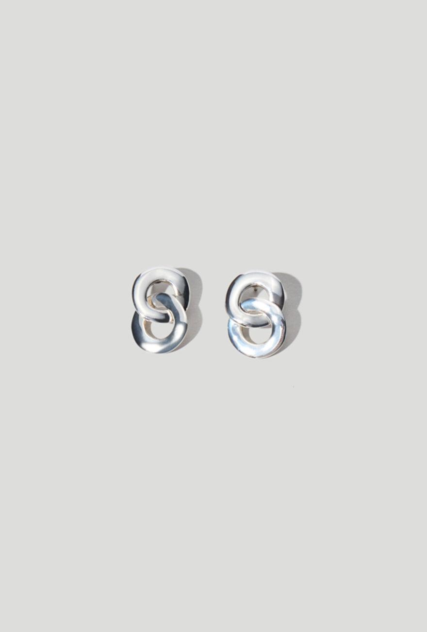 Linked Earrings Silver