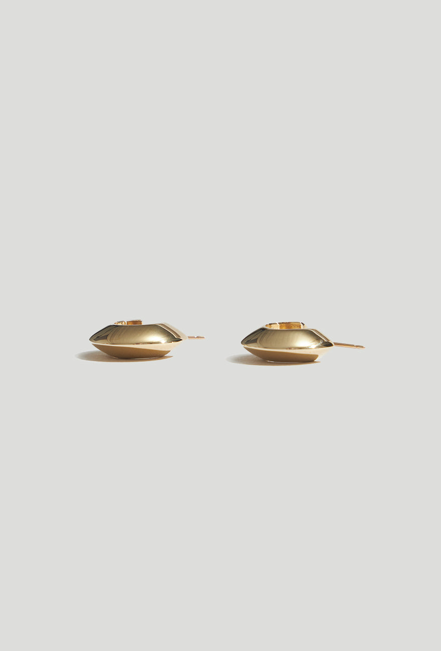 Round Peak Earrings Gold | Gold Earrings for women - Maslo Jewelry