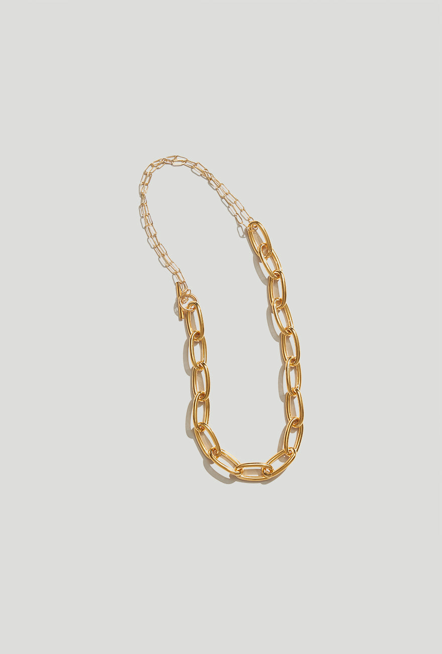 Oval Link Necklace Gold