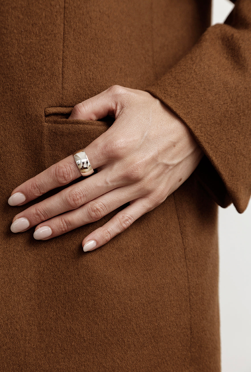 Shop Cigar Band Ring | Silver Wedding Bands Online - Maslo Jewelry