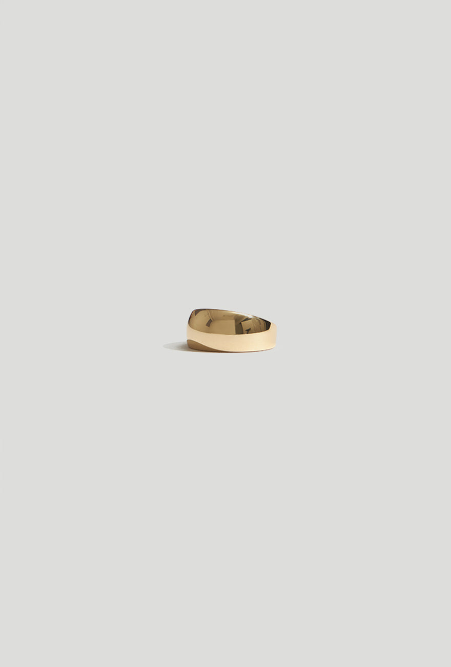 New Domed Gold Ring | Shop Gold Plated Ring Online | Best Price - Maslo Jewelry
